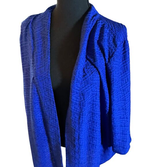 JM Collection Cardigan Sweater Womens Blue Open Front Long Sleeve Size 3XL - Picture 2 of 8